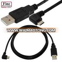 USB 2.0 A Male to Right Angled Micro 5 Pin Male Mobile Phone Cable