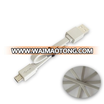 20cm Charging Wire sync Data China Waimaotong Supplier Grey Flat Cheap Price PVC Micro b